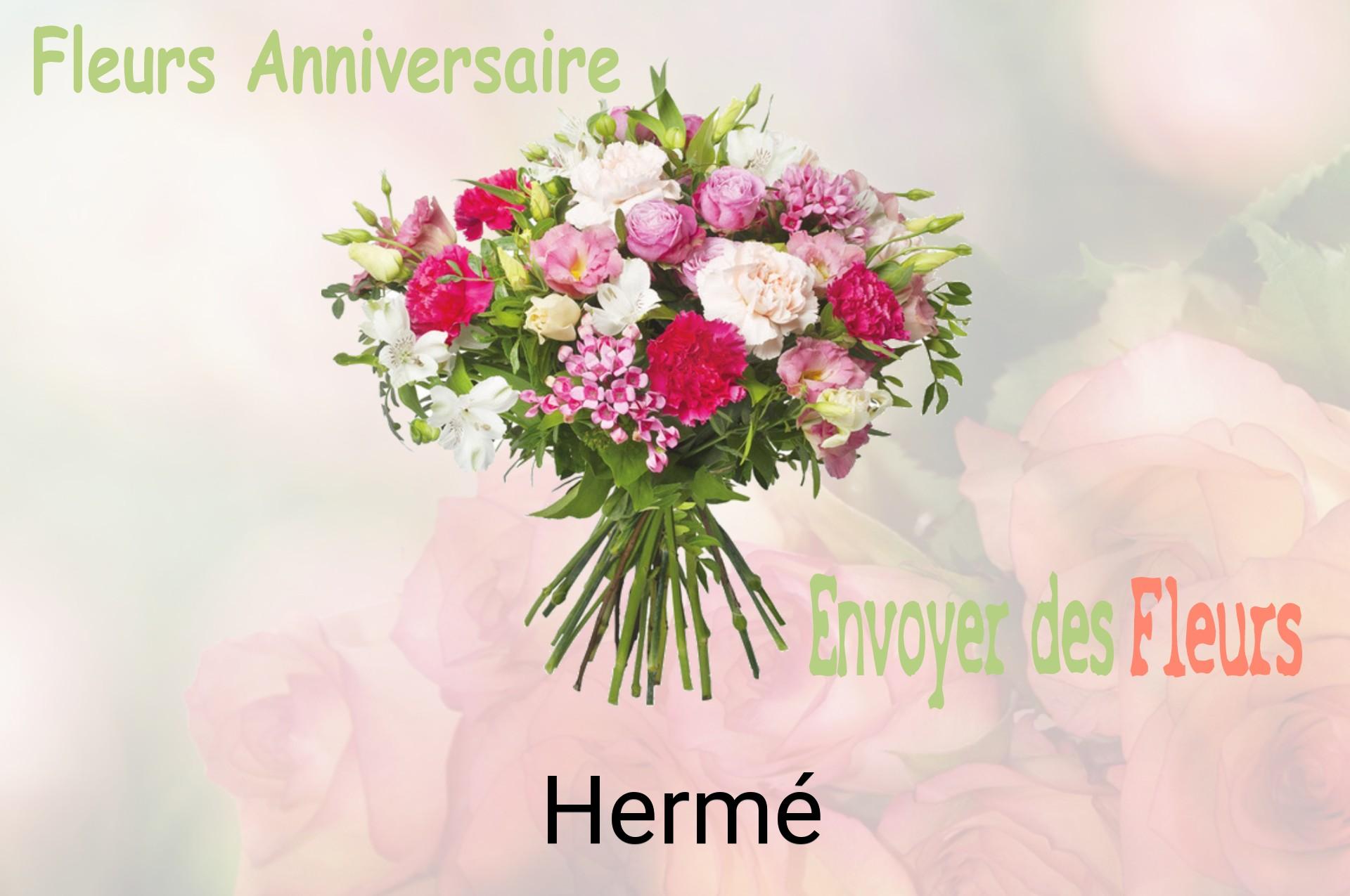 Bouquet de fleurs d’anniversaire livré à Hermé